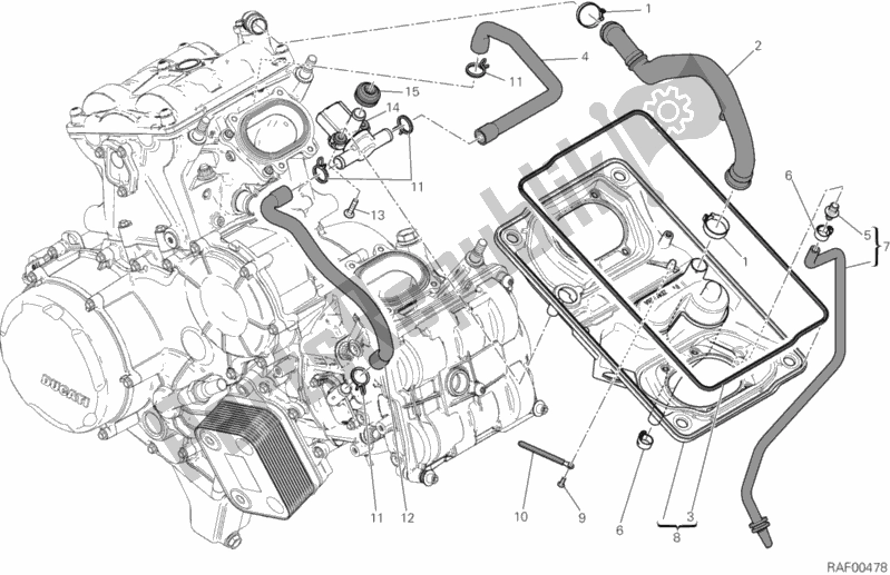 Wszystkie części do Wlot Powietrza - Odpowietrznik Oleju Ducati Superbike 1199 Panigale R USA 2014